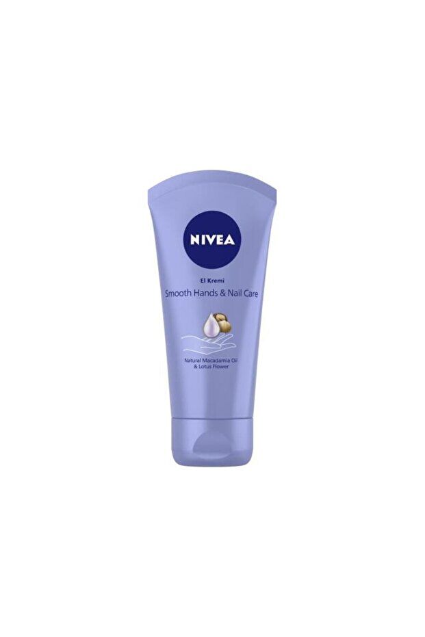 NIVEA Pürüzsüzleştirici El ve Tırnak Bakım Kremi 75ml,Macademia Yağı ve Lotus Çiçeği ile El Bakım