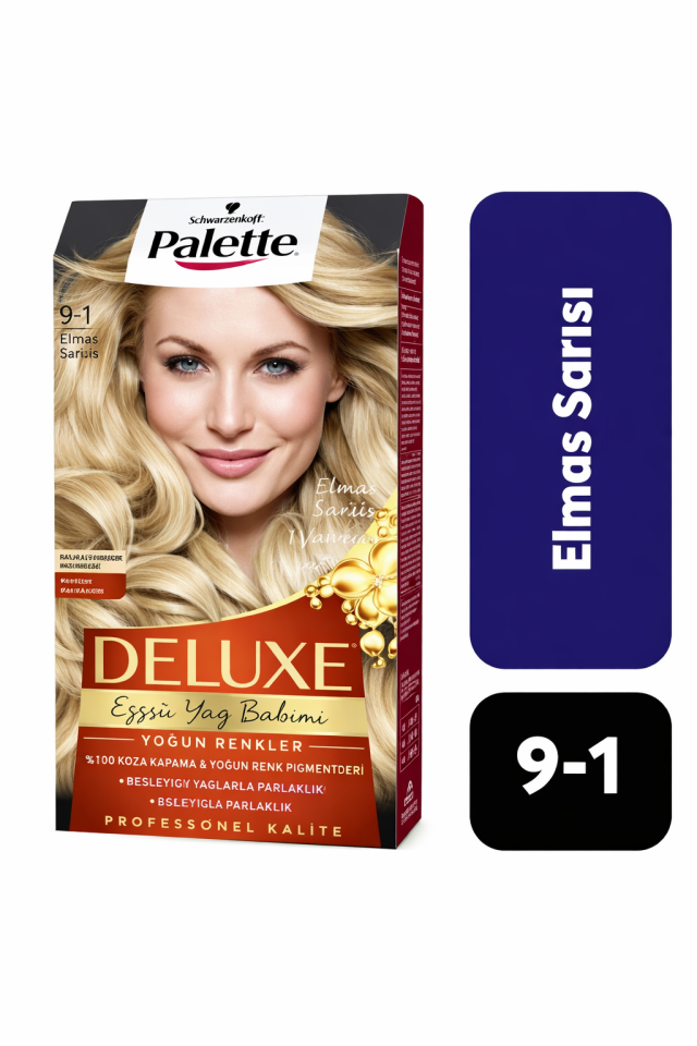 Palette Deluxe 9-1 Elmas Sarısı Saç Boyası – Yoğun Renk ve Kalıcı Parlaklık