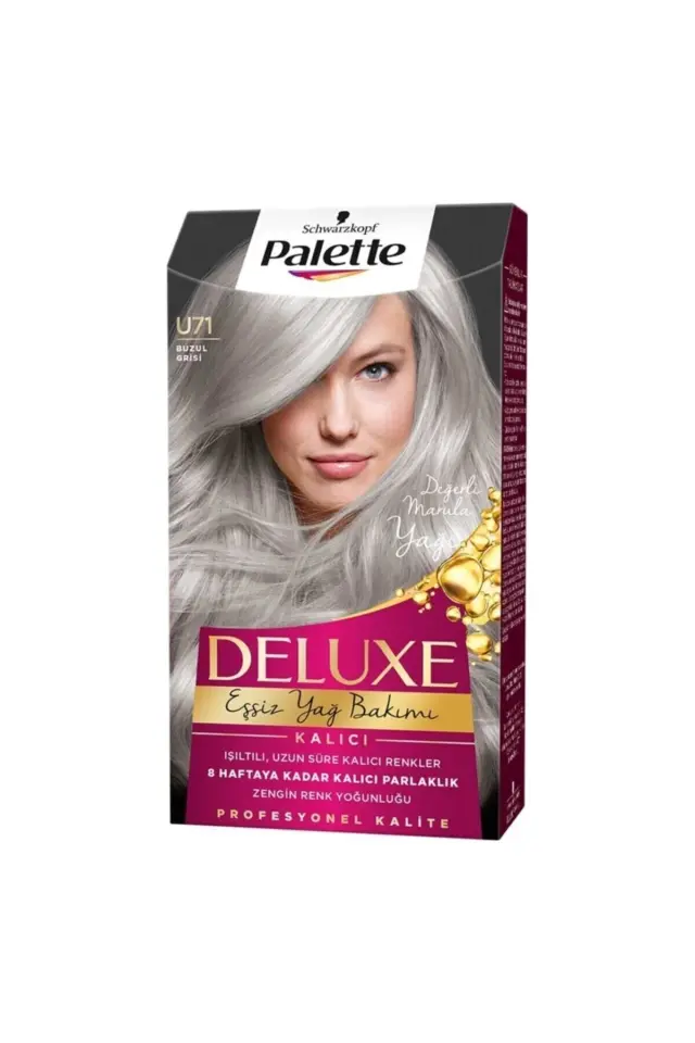 Palette Deluxe U71 Buzul Grisi Zengin Yağ Bakımı Kit Saç Boyası