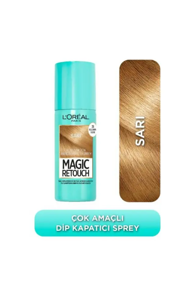 L'Oreal Paris Magic Retouch Beyaz Saçlar İçin Kapatıcı Sarı Saç Spreyi 75 ML