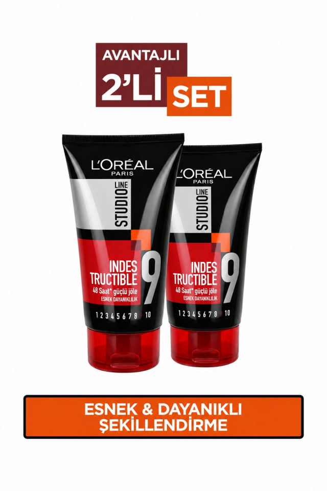 L'Oreal Paris Studio Line Indestructible Tüp Jöle 2'li Set
