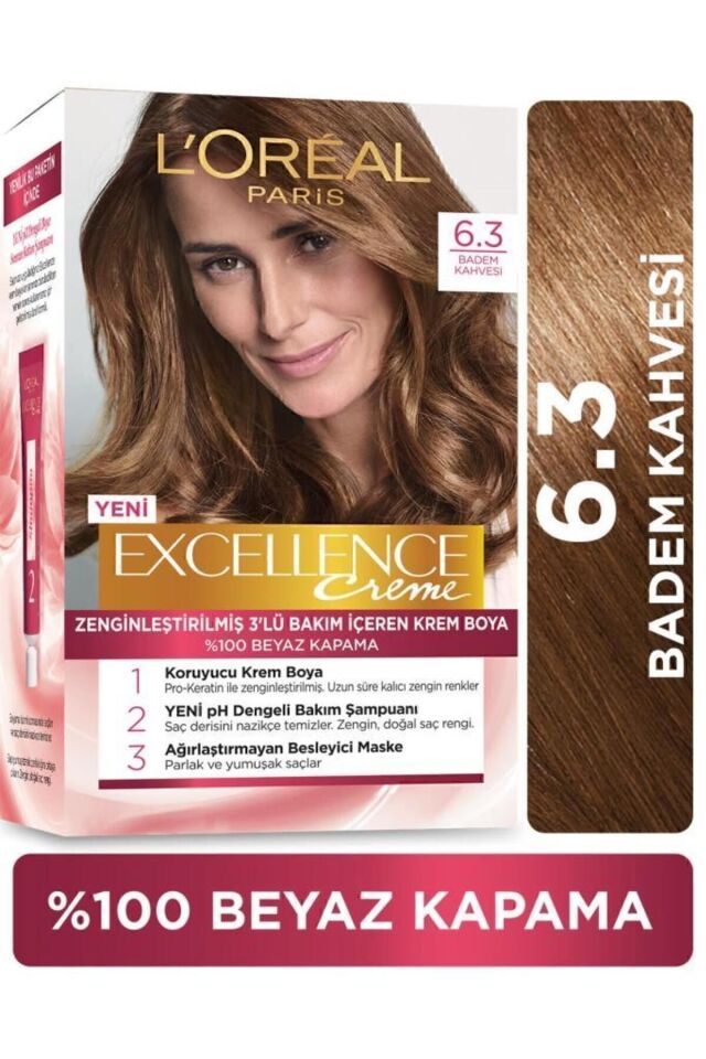Excellence Creme Saç Boyası 6.30 Badem Kahvesi