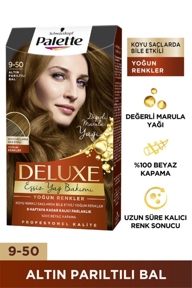 Palette Deluxe Yoğun Renkler 9-50 Altın Parıltılı Bal