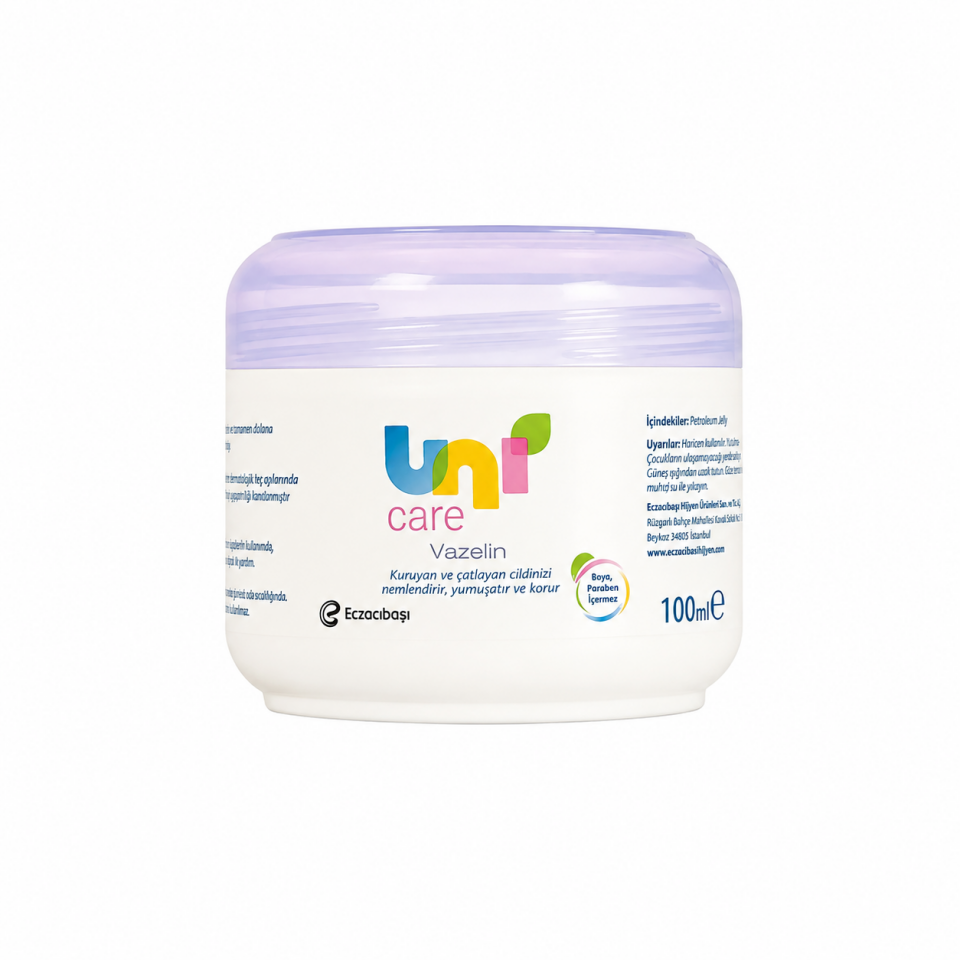 Uni Care Vazelin 100 ml - Yoğun Nemlendirici El, Ayak ve Vücut Bakım Kremi