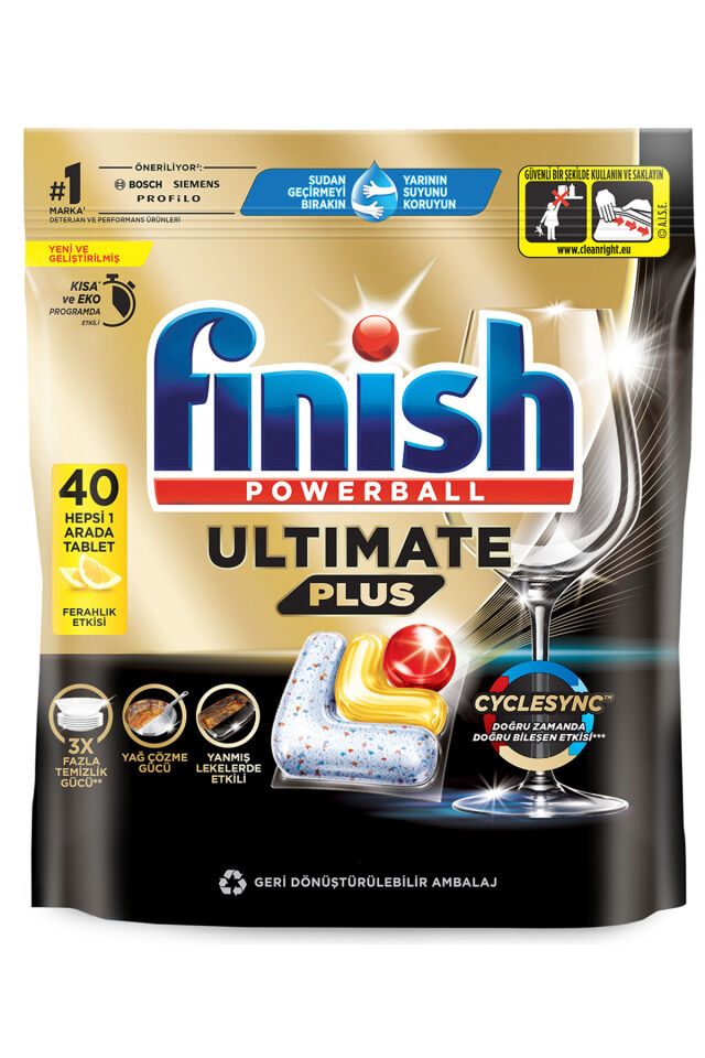 Ultimate Plus Bulaşık Makinesi Deterjanı Kapsül Tablet Limon 40 Adet