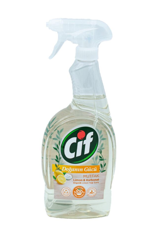 Cif Doğanın Gücü Mutfak Limon ve Karbonat Sprey Temizleyici 750 ml