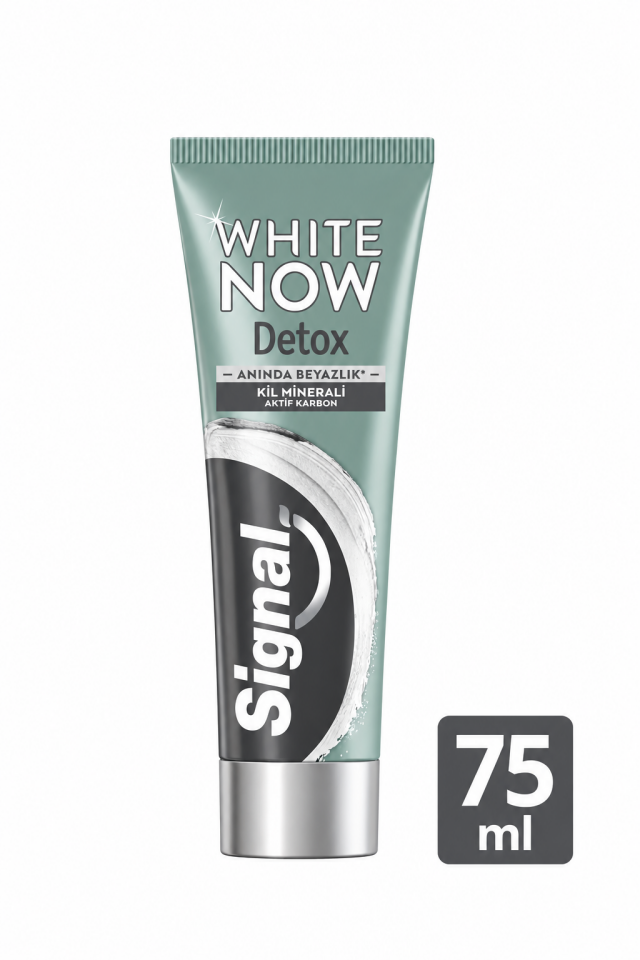 Diş Macunu White Now Detox Anında Beyazlık Kil Minerali Aktif Karbon 75 ml