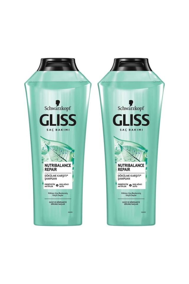 Gliss Nutribalance Repair Saç Dökülmesi Karşıtı Şampuan 360 ml X 2 Adet