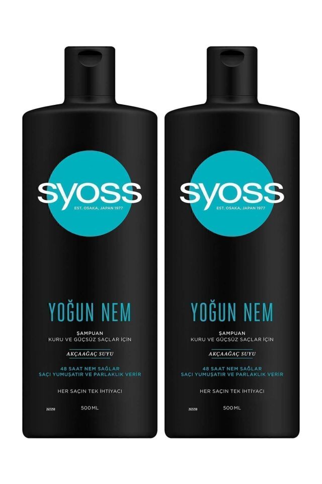 Syoss Yoğun Nem Şampuan 500 ml X 2 Adet