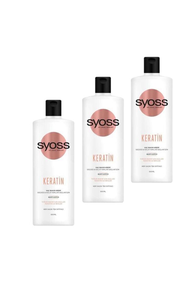 Keratin Saç Kremi 500 ml 3'lü Set