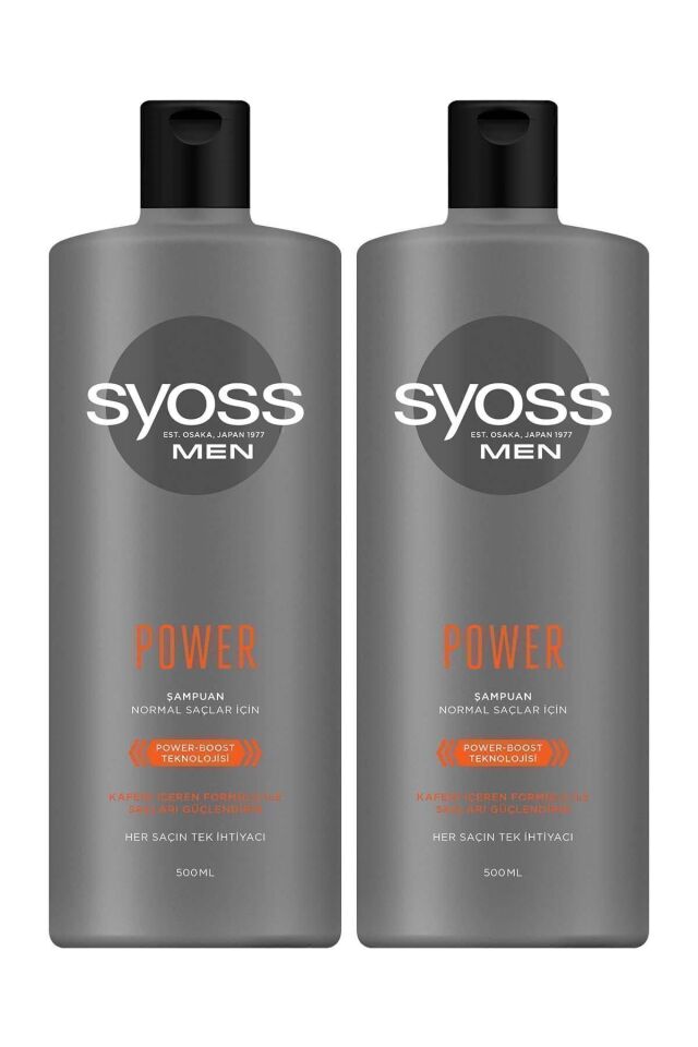 Syoss Men Power Güçlendirici Şampuan 500 ml X 2 Adet
