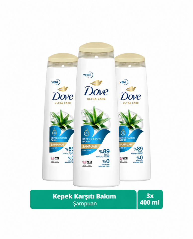 ŞAMPUAN KEP.KAR. ALOE VERA 400ML 3 ADET
