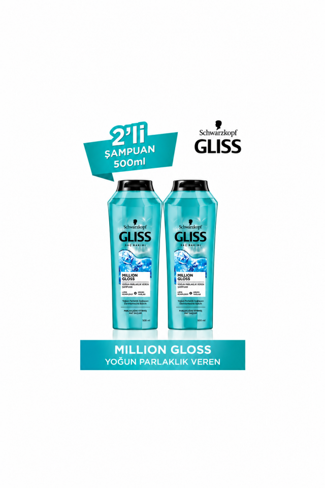Million Gloss Yoğun Parlaklık Şampuan 500 Ml 2 Adet
