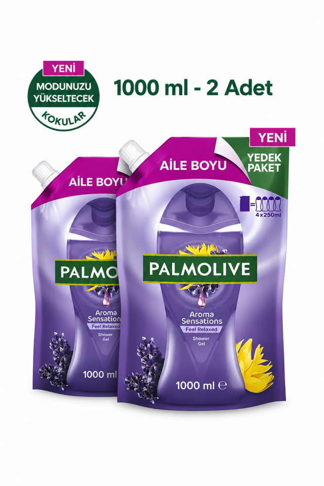 2'li Set Palmolive Aroma Sensations Feel Relaxed Duş Jeli 1000 ml ve ROSIE