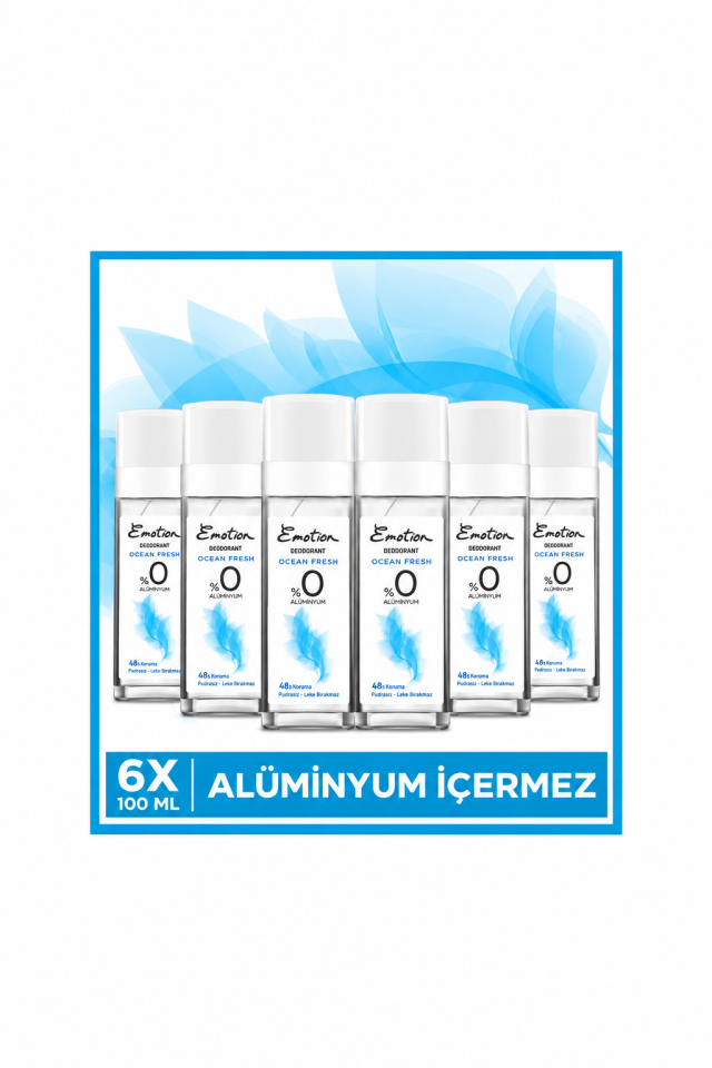 Ocean Fresh Pump Sprey Kadın Deodorant 6x100 Ml