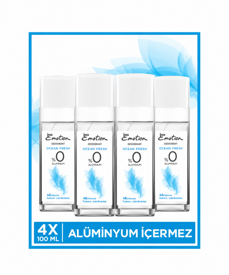 Ocean Fresh Pump Sprey Kadın Deodorant 4x100 Ml