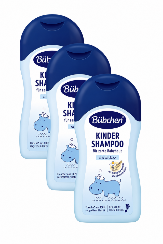 Çocuk Şampuanı 400 ml 3'lü Set – Bebek ve Çocuklar İçin Silikonsuz Şampuan