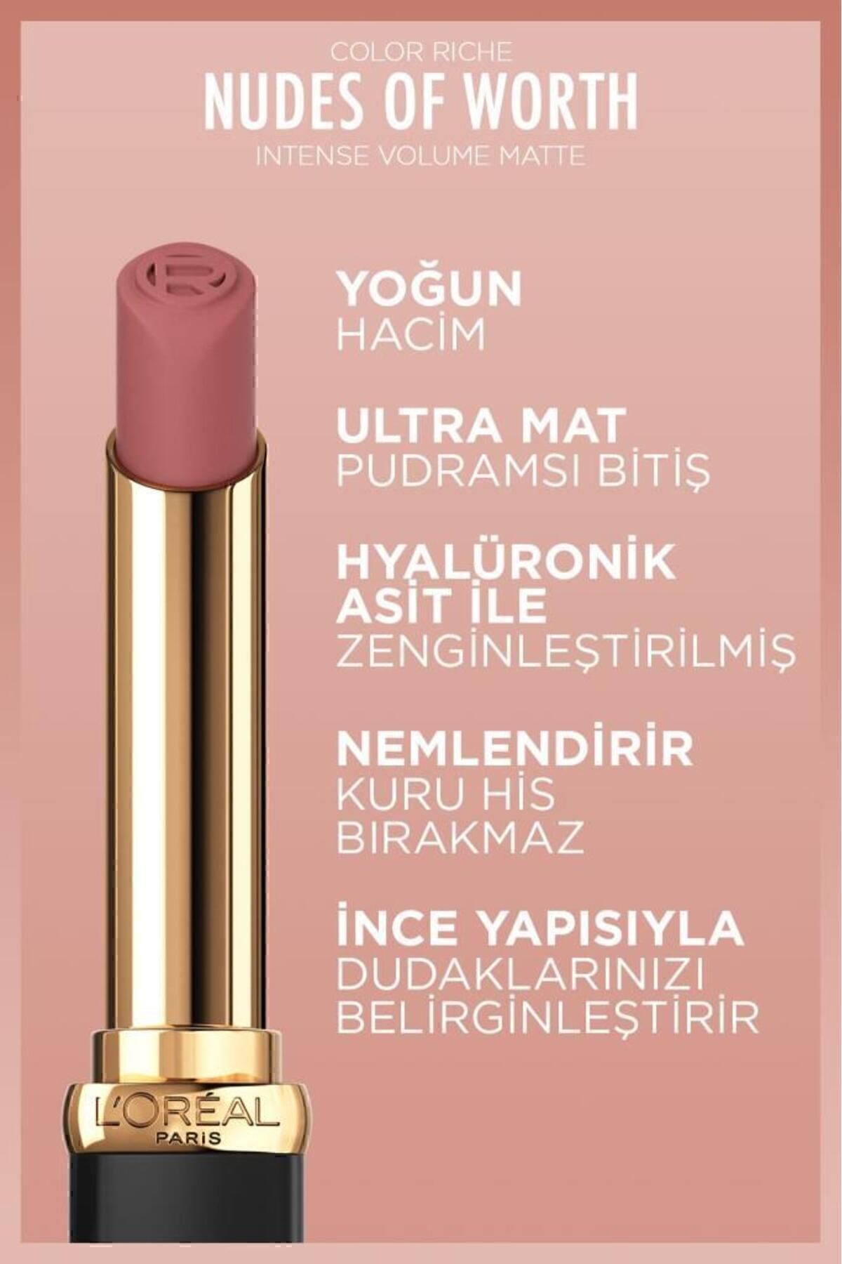 Color Riche Intense Volume Matte Ruj - 550 Nude Unapologetic